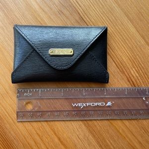 Ralph Lauren Black Business Card Holder or Credit Card Wallet Snap Close